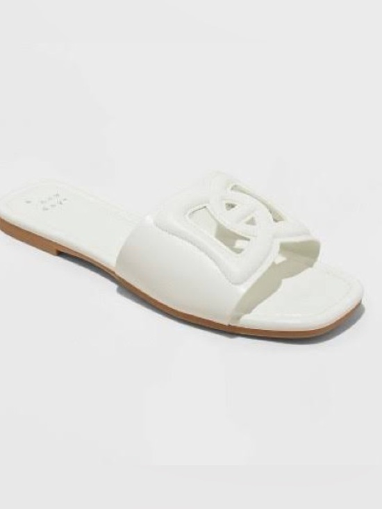 a new day Shoes - Women's Deidra Slide Sandals - a New Day™ White sz 7.5 NEW